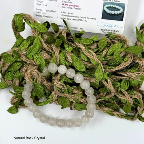 Natural Rock Crystal Bracelet for Clarity & Healing