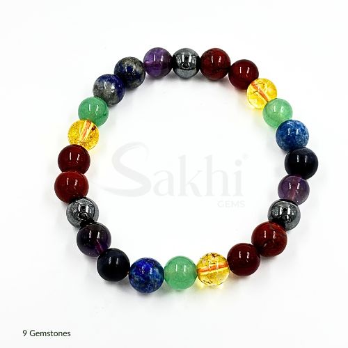 9 Chakra Natural Stone Bracelet | 9 Gemstone Bracelet