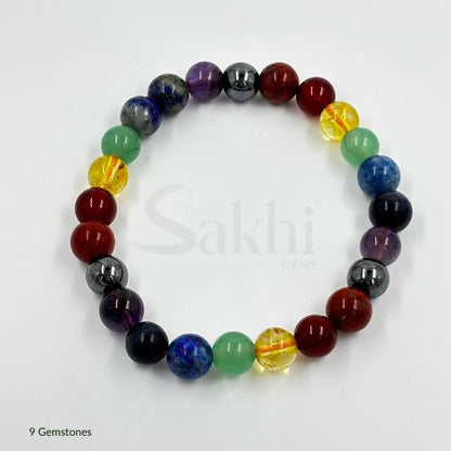 9 Chakra Natural Stone Bracelet | 9 Gemstone Bracelet