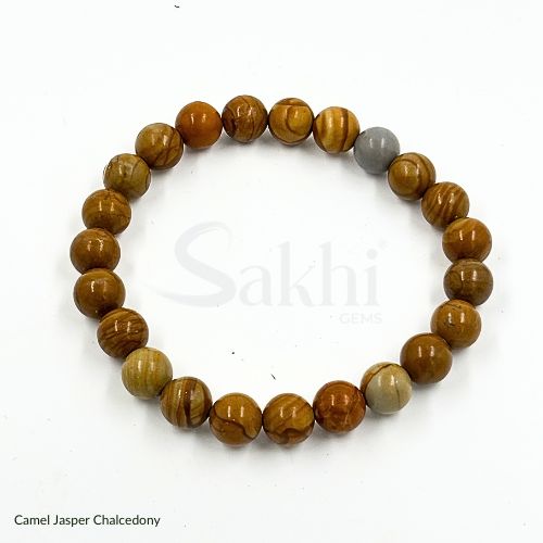 Natural Camel Jasper Chalcedony Bracelet