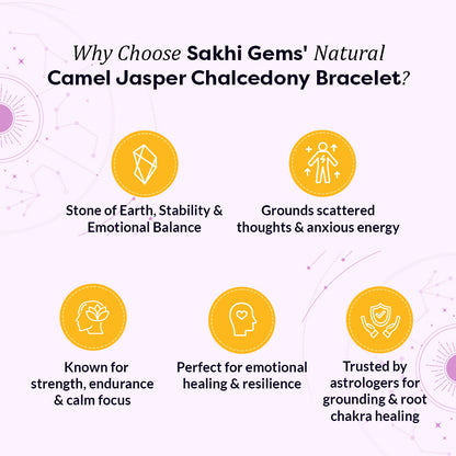 Natural Camel Jasper Chalcedony Bracelet