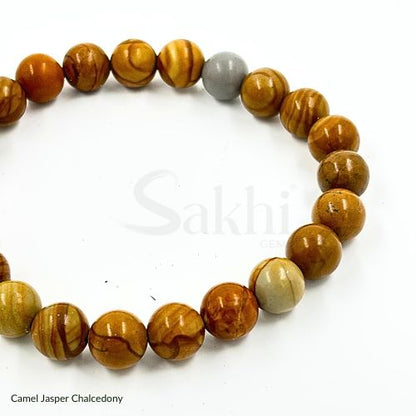 Natural Camel Jasper Chalcedony Bracelet