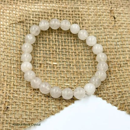 Natural Rock Crystal Bracelet for Clarity & Healing