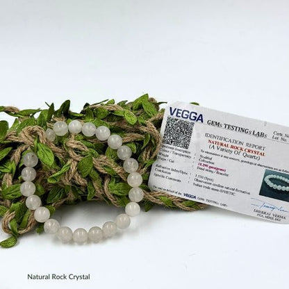 Natural Rock Crystal Bracelet for Clarity & Healing