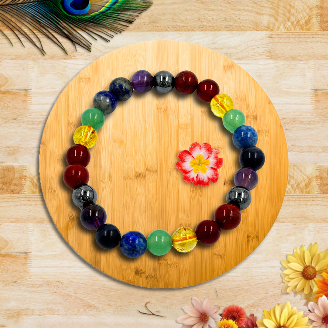 9 Chakra Natural Stone Bracelet | 9 Gemstone Bracelet