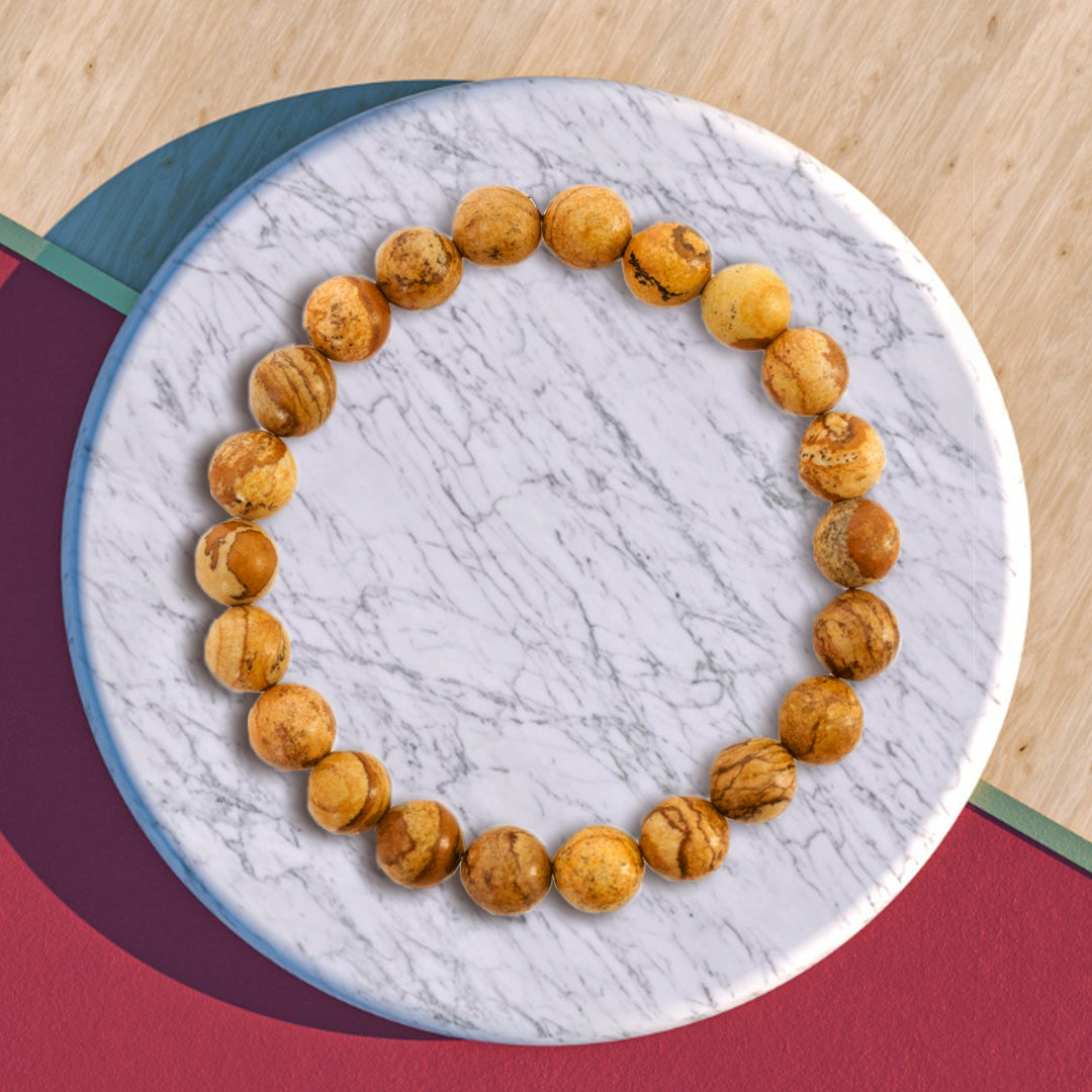 Natural Camel Jasper Chalcedony Bracelet